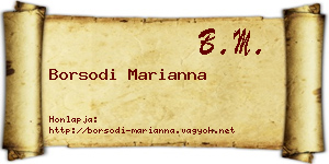 Borsodi Marianna névjegykártya